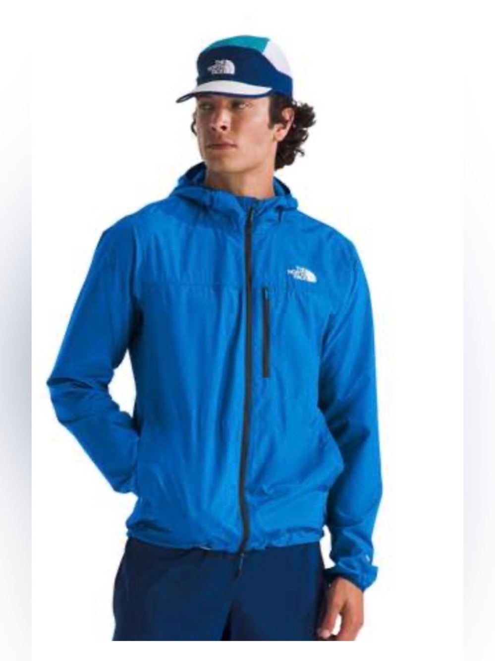 The North Face Men’s Blue Hooded Windbreaker Jacket